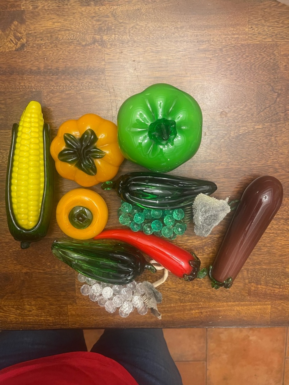 Colorful Glass Vegetable Art Set - Decorative Produce